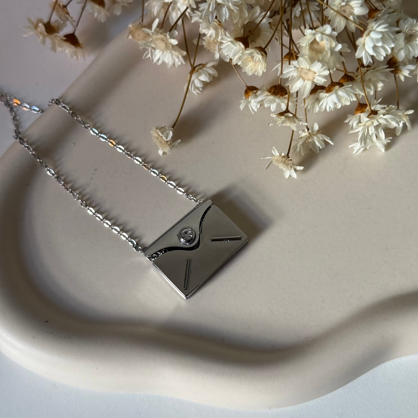 Colar carta de amor -silver